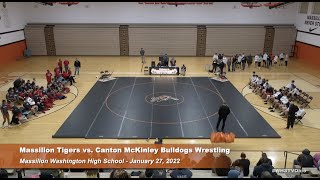 Massillon Tigers vs Canton McKinley Bulldogs Wrestling 1272022 [upl. by Iroc]