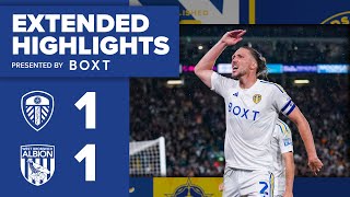 Extended highlights  Leeds United 11 WBA  Incidentfilled night at Elland Road [upl. by Justicz]