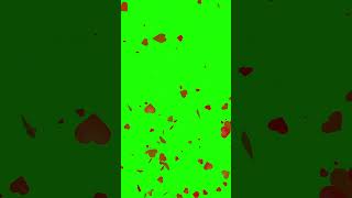 heart confetti green screen shorts background animation greenscreen [upl. by Yrok568]