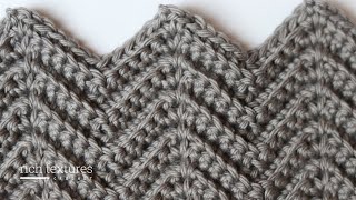 Textured Chevron Stitch  How to Crochet [upl. by Gnouhk763]