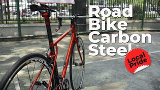 Road Bike Carbon Steel Handmade  Takka Fulgur [upl. by Ydwor]