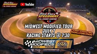 MIDWEST MODIFIED TOUR  Birch Run Speedway  7723 [upl. by Auohc]