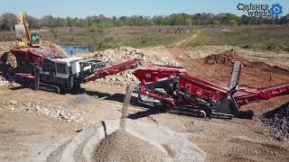 Sandvik QJ341 Jaw Crusher amp QE241 Scalping Screen processing concrete [upl. by Patten]