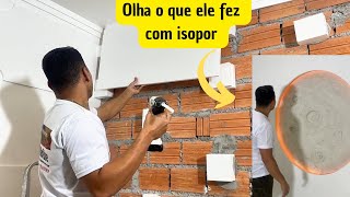 Guia Passo a Passo Revestimento de Parede com Isopor para Renovação de Ambientes [upl. by Ttsepmet739]