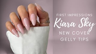 Trying Out New Kiara Sky Cover Gelly Tips  GelX Nails [upl. by Ynej]