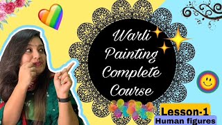 Easy Warli Art tutorial  Warli Painting on Pot  Warli Painting for beginners  वारली चित्रकला  3 [upl. by Duer]