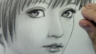 How to Draw a quotRealisticquot Manga Face pt 1 Line Placement [upl. by Enneire876]