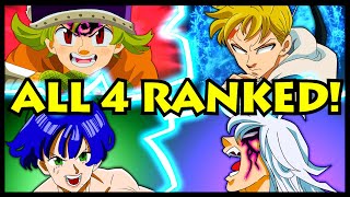 All 4 Knights of Apocalypse RANKED from Weakest to Strongest Seven Deadly Sins  4KOTA SDS New Gen [upl. by Nitsu431]