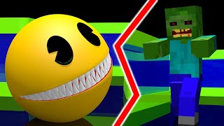 Pacman vs Minecraft Zombie in Super Mario World [upl. by Sivie274]