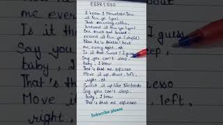 Sabrina Carpenter espresso lyrics espresso sabrina songlyrics viral [upl. by Procora450]