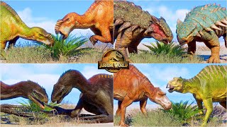 ALL 56 HERBIVORE AND OMNIVORE DINOSAURS FEEDING ANIMATIONS IN JURASSIC WORLD EVOLUTION 2 [upl. by Perpetua332]