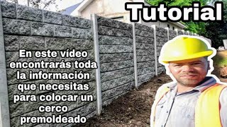 Tutorial de instalación de un cerco premoldeado [upl. by Seppala547]