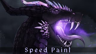 💎Crystal dragon SpeedPaint Mira Cantutaru [upl. by Shenan]