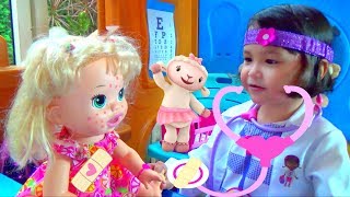 Doc McStuffins Pretend Play Toy Hospital Playhouse w Toy Doctor Bag [upl. by Gnort825]