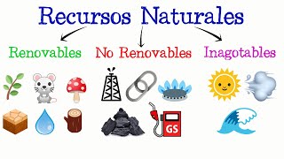 🌳Recursos Naturales Renovables No Renovables e Inagotables🌞 Fácil y Rápido  Biología [upl. by Eldwun722]