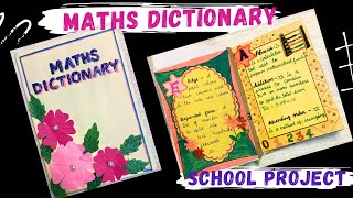 Mathematical Dictionary  for grade 5  Inner and Outer look  Maths Dictionary ideas [upl. by Mcmurry]