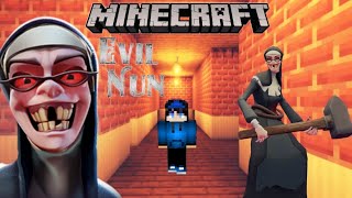 Minecraft ထဲမှာ Evil Nun horror map ဆော့ခဲ့တယ်🥶🥶😱😱😱 [upl. by Bertine]