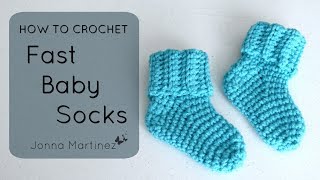 How to Crochet EASY amp FAST Baby Socks 🥳 How to crochet socks  Basic Sock Pattern  crochetbaby [upl. by Yoccm]