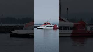 Catamaran Boat Lake Constance at the harbor departure in Konstanz winter2024 original tone youtube [upl. by Ecirtram775]