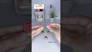 DIY Foam Clay 🍉✨clayart claykeychain airdryclayideas [upl. by Eenobe]