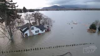 111621 Sedro Woolley WA  Drone Footage of Major Flooding [upl. by Yonit118]