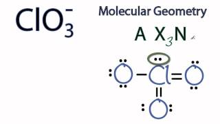 ClO3 Molecular Geometry  Shape and Bond Angles  Chlorate Ion [upl. by Lrae713]