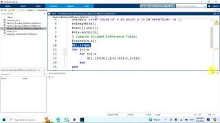 Newtons Backward Difference Interpolation Formula  Using MatLab [upl. by Luby]