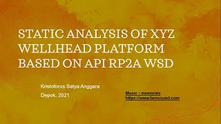 Portofolio Static Analysis XYZ Wellhead Platform [upl. by Iviv243]