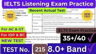 IELTS Listening Practice Test 2024 With Answers  IELTS Listening Test 215  01122024 [upl. by Le]