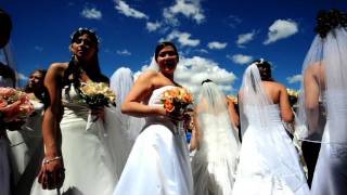 Mass wedding of Colombian police officers [upl. by Deadman822]