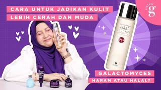 Skincare Mengandungi Galactomyces Haram Sebab Mengandungi Sake  Review Mizon [upl. by Arym]