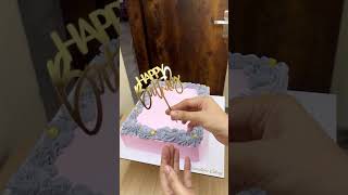 Simple Beautiful Cake Eggless Cake pipingskills cakedesign [upl. by Nodgnal]