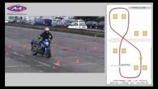 CER Bobillot ancien permis moto avant 2013  Moto poussette  Sans aide moteur  Parcours 1 [upl. by Celie]