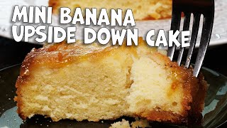 Mini Banana Upside Down Cake  Quick amp Easy Dessert For One [upl. by Zobe]