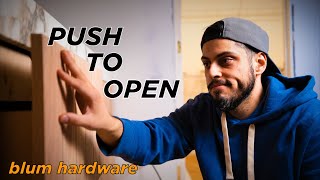 NO HARDWARE How to install Blum Push to Open Drawers [upl. by Gino509]