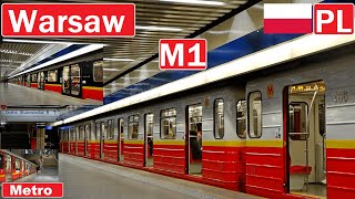 WARSAW METRO M1 Metro Warszawskie M1 2022 4K [upl. by Jesh]