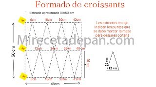 Como se estira la masa de hojaldre y como se cortan el patrón de croissant paso a paso [upl. by Narual]