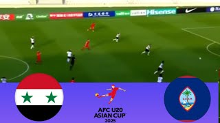 🔴 LIVE Syria vs Guam u20 AFC U20 ASIAN CUP 2025 Qualifiers Live Match Updates [upl. by Ahsei]