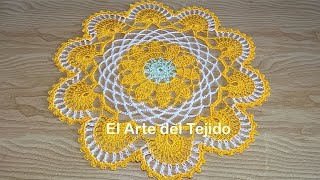 Posa platocarpeta tejida a crochet paso a paso [upl. by Adur]