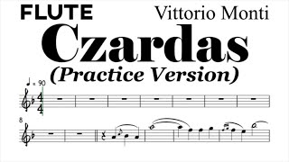 Czardas Flute Sheet Music Backing Track Play Along Partitura [upl. by Cire40]