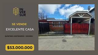 SE VENDE EXCELENTE CASA EN OSORNO [upl. by Idolla]