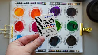 Swatching all the Pilot Mixable Colour Ink Cartridges [upl. by Geminian]