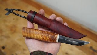 Knife Making  Simple Puukko And Sheath [upl. by Floro876]