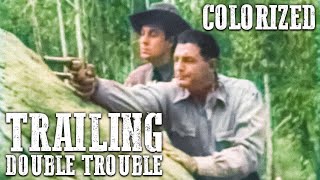 Trailing Double Trouble  COLORIZED  Ray Corrigan  Full Western Movie [upl. by Ayotnahs883]