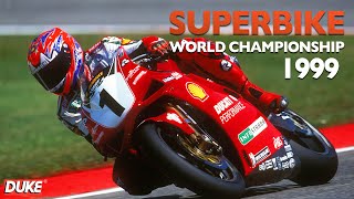 World Superbike 1999  Carl Foggy vs Troy Corser  Ducati vs Honda [upl. by Akimik]