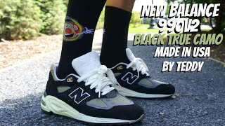 Teddy Santis x New Balance 990v2 quotBlack True Camoquot M990TE2 Review w Lace Swaps [upl. by Annav]