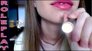 ASMR français ROLEPLAY  Médecin Ophtalmologue Examen visuel  Light face touching [upl. by Moersch574]