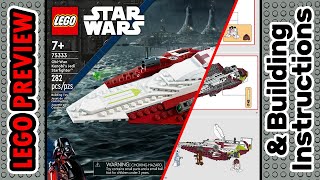 PREVIEW 75333 LEGO STAR WARS ObiWan Kenobi’s Jedi Starfighter™ amp Building Instructions LEGO 2024 [upl. by Almena648]