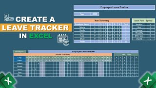 How to Create Leave Tracker in Excel [upl. by Saucy50]