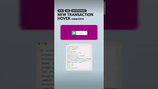 CSS New Transaction Hover Animation shots shortvideo html css [upl. by Campbell901]